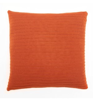 Pleated Knit - Terra Cotta - Pillow - 22" x 22"